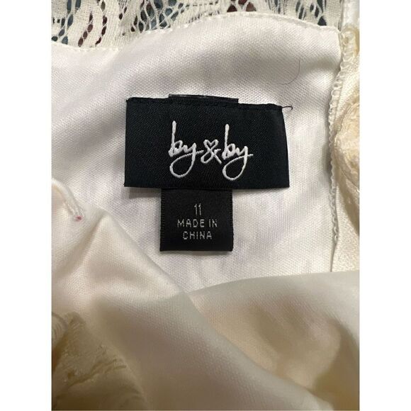 By & By lace cut out chiffon floral sleeveless tank summer dress teens 11 - Picture 6 of 6